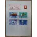 1962 Switzerland lot of 2 souvenir folded cards - Olympic Committee