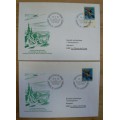 1970 Switzerland Aerophilately 2 covers Pro Juventute with air police backstamp