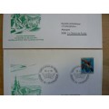 1970 Switzerland Aerophilately 2 covers Pro Juventute with air police backstamp