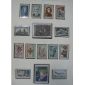 1965 France lot of 32 MNH stamps + strip + booklet on 3 pages - CV$35