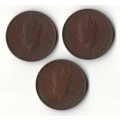 1940 Ceylon 1 Cent - three great coins in this lot