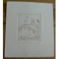 John Bauer copper plate artist proof etching `All over again` with storyboard