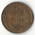 1938KN British West Africa 2 Shillings