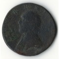 1792 Irish copper Shakespeare token - well-used
