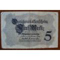 Germany State Loan Currency 5 Mark - 5 August 1914, First Issue p.47