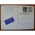 1970 Germany airmail prepaid postcard + 10 Pf to Switzerland