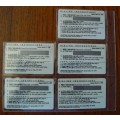 Full set of 5 highly collectable USA National Society of Clowns $5 phone cards