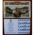 Switzerland collectible Wilhelm Tell 5 Fr phone card with CoA 1993