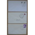 RSA lot of 3 private covers 1966, 1969, 1970 - see listing for details