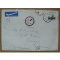 Airmail letter SA to Zimbabwe 1986 & 1987 with normal stamps used for postage due