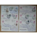 1992 Ukraine lot of 6 registered letters on CCCP prepaid envelopes