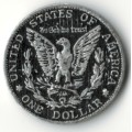 USA 1 dollar small aluminium uniface token