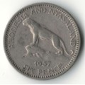 1957 Rhodesia & Nyasaland 6 Pence
