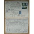 1967 Netherlands to Bloemfontein customs parcel post card with order details
