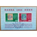 Switzerland lot of 17 Nabra 1965 Bern minisheets - see listing for details