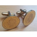 Vintage Farthing gold-plated cufflinks