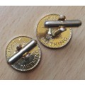 Vintage Farthing gold-plated cufflinks