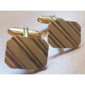 Classical vintage gold-coloured cufflinks