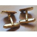 Classical vintage gold-coloured cufflinks