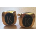 Good quality vintage cufflinks marked `K`