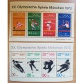 1972 Germany lot of Olympic Games MNH stamps + minisheet
