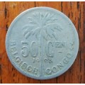 1923 Belgian Congo 50 Centimes