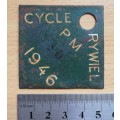 1946 Paarl Municipality Cycle Rywiel license