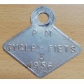 1956 Paarl Municipality Cycle Fiets license #3