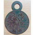 1950 Paarl Municipality Cycle Fiets license #20