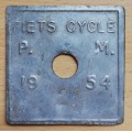 1954 Paarl Municipality Fiets Cycle license #2