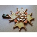 Vintage pendant with little orange stones