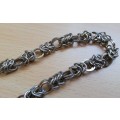 Vintage necklace with interlinking metal circles
