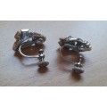 Vintage marcasite screw-on earrings
