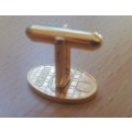 Pair of vintage Sanlam gold-coloured cufflinks, heavy plated