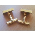 Pair of vintage square cufflinks with grey inlay detail