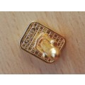 Pair of vintage gold-plated cufflinks - LB logo