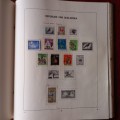 Vintage used South African Davo stamp album 1910-1977, with some stamps