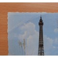 1956 France Souvenir Card of the Eiffel Tower to Cape Town