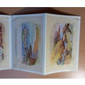 Great Britain souvenir letter St Ives, Cornwall, 1937, with 5 foldout watercolour cards