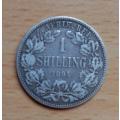 1894 ZAR silver 1 Shilling - good coin