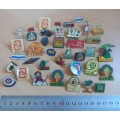Lot of 40 vintage lapel pin badges - mostly French