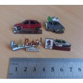 Lot of 4 vintage Renault & Citroen lapel pin badges
