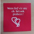 Absurd vintage Afrikaans WP Blood Services sticker