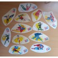 Rare full set of 12 1970s DC Justice League Pepsi sticker cards - price reduced!
