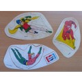 Rare full set of 12 1970s DC Justice League Pepsi sticker cards - price reduced!