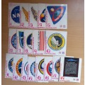 Vintage lot of 18 Caltex Apollo NASA collectible sticker cards from 1970s