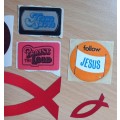 Lot of 7 vintage Christian stickers + extras