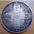 1872 Great Britain silver Gothic florin