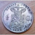 1854 Netherlands East Indies silver 1/4 Gulden