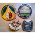 Lot of 3 Russian & 1 Hungarian vintage badges